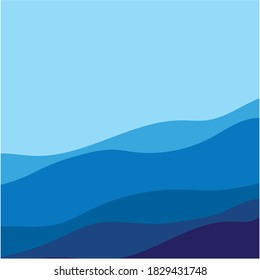Abstract Water wave vector illustration design background