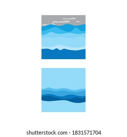 Abstract Water wave vector illustration design background