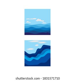 Abstract Water wave vector illustration design background