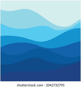 Abstract Water wave vector illustration design background