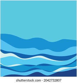 Abstract Water wave vector illustration design background