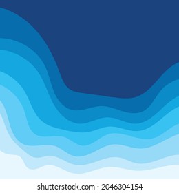 Abstract Water wave vector illustration design background