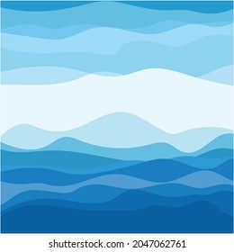 Abstract Water wave vector illustration design background