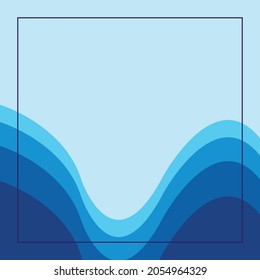 Abstract Water wave vector illustration design background