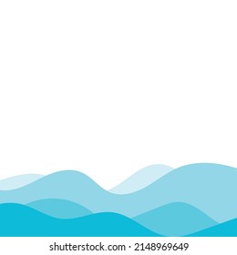 Abstract Water wave vector illustration design background