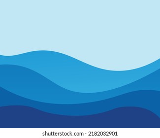 Abstrakter Hintergrund der Wasserwelle, Vektorgrafik-Design
