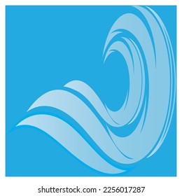 Abstract Water wave vector illustration design background