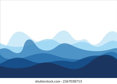 Abstract Water wave vector illustration design background