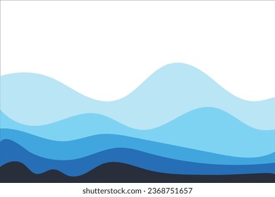 Abstract Water wave vector illustration design background