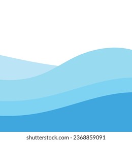 Abstract Water wave vector illustration design background