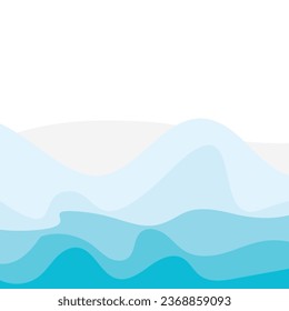 Abstract Water wave vector illustration design background