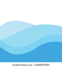 Abstract Water wave vector illustration design background