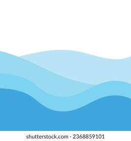 Abstract Water wave vector illustration design background