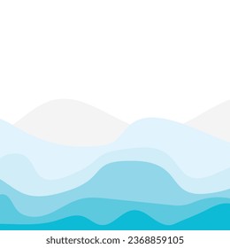 Abstract Water wave vector illustration design background