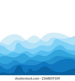 Abstract Water wave vector illustration design background