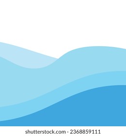 Abstract Water wave vector illustration design background