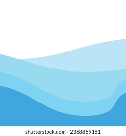 Abstract Water wave vector illustration design background