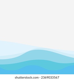 Abstract Water wave vector illustration design background