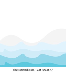 Abstract Water wave vector illustration design background