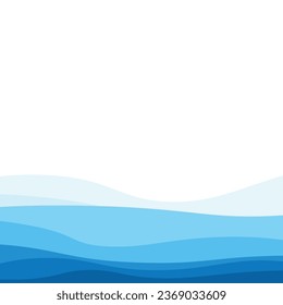 Abstract Water wave vector illustration design background