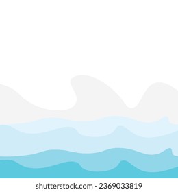Abstract Water wave vector illustration design background