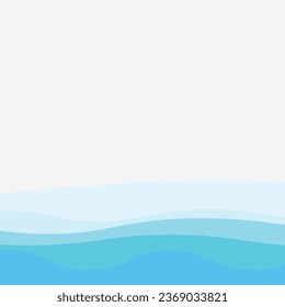 Abstract Water wave vector illustration design background