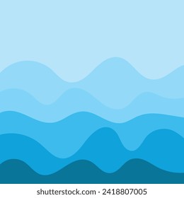 Abstract Water wave vector illustration design background