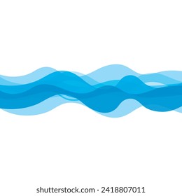 Abstract Water wave vector illustration design background