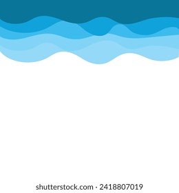 Abstract Water wave vector illustration design background