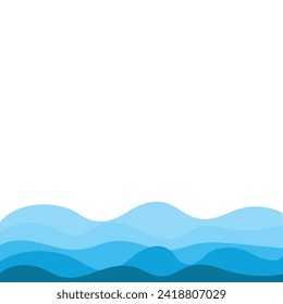 Abstract Water wave vector illustration design background