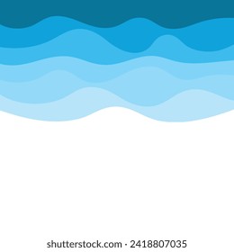 Abstract Water wave vector illustration design background