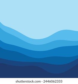 Abstract Water wave vector illustration