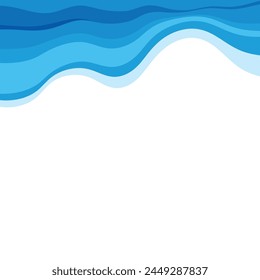 Abstract Water wave vector illustration design background