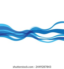 Abstract Water wave vector illustration design background