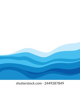 Abstract Water wave vector illustration design background