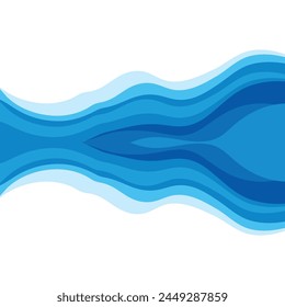 Abstract Water wave vector illustration design background