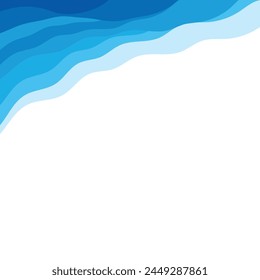 Abstract Water wave vector illustration design background