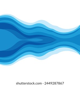 Abstract Water wave vector illustration design background