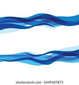 Abstract Water wave vector illustration design background