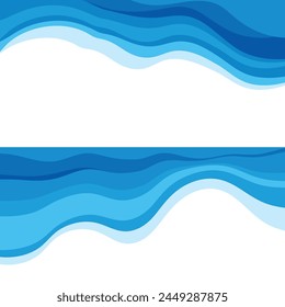 Abstract Water wave vector illustration design background