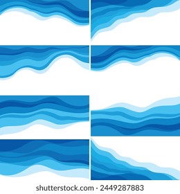 Abstract Water wave vector illustration design background