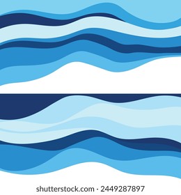 Abstract Water wave vector illustration design background