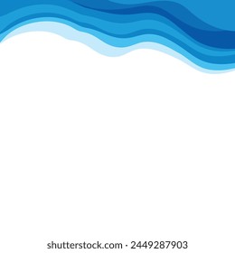 Abstract Water wave vector illustration design background