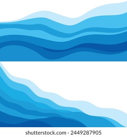 Abstract Water wave vector illustration design background