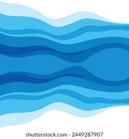Abstract Water wave vector illustration design background