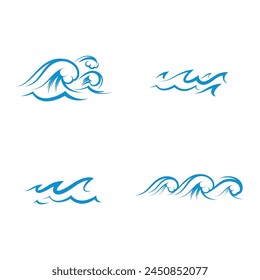 Abstract Water wave vector illustration design background