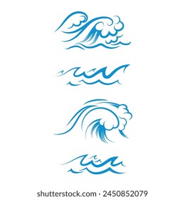 Abstrakte Wasserwelle Vektorillustration Design Hintergrund