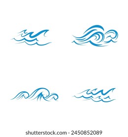 Abstract Water wave vector illustration design background