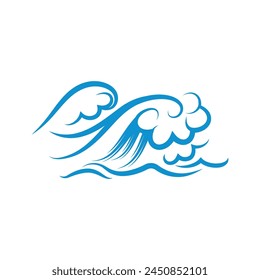 Abstract Water wave vector illustration design background