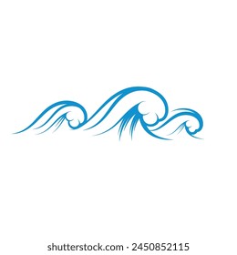 Abstract Water wave vector illustration design background